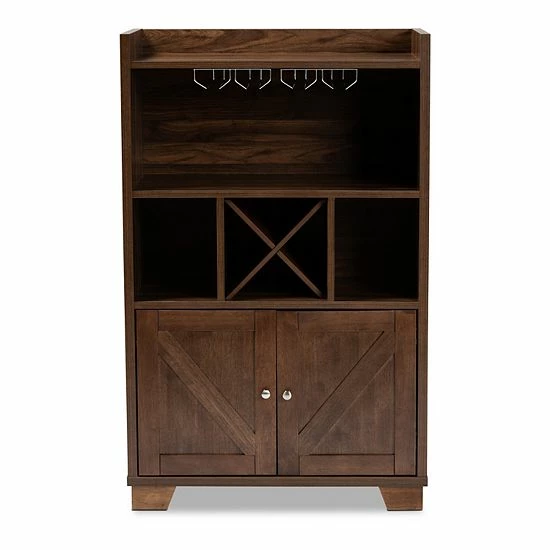 Baxton Studio Carrie Wine Storage Cabinet 3 Baxton Studio Carrie Wine Storage Cabinet - Image 3