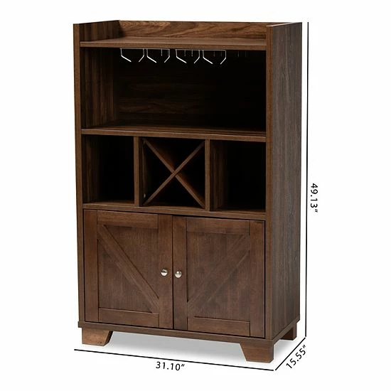 Baxton Studio Carrie Wine Storage Cabinet 10 Baxton Studio Carrie Wine Storage Cabinet - Image 10