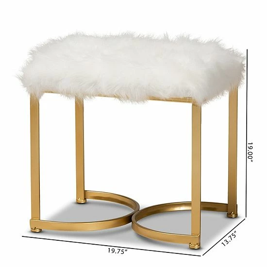 Baxton Studio Gwyn Ottoman 7 Baxton Studio Gwyn Ottoman - Image 7