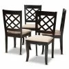 Baxton Studio Verner Dining Chair 4-Piece Set Beige Khaki