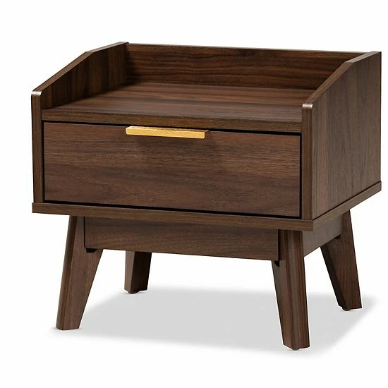 Baxton Studio Lena Medium Brown Nightstand 1 Baxton Studio Lena Medium Brown Nightstand