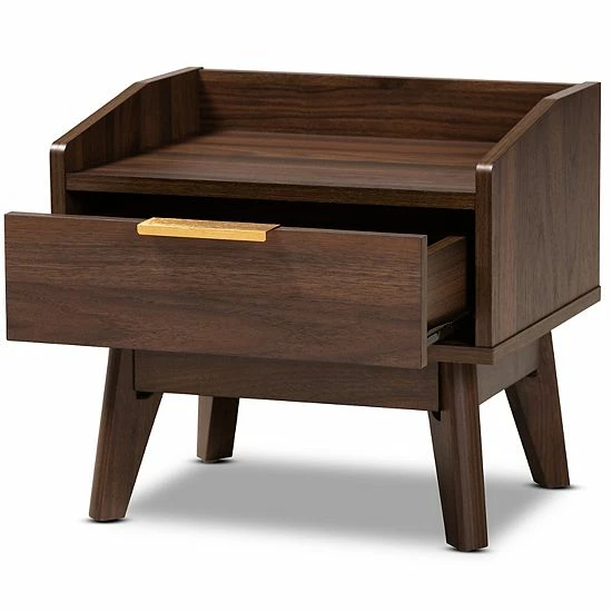 Baxton Studio Lena Medium Brown Nightstand 3 Baxton Studio Lena Medium Brown Nightstand - Image 3