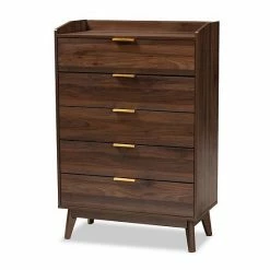Baxton Studio Lena Medium Brown Chest