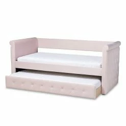 Baxton Studio Amaya Daybed & Trundle Pink 20 Baxton Studio Amaya Daybed & Trundle Pink -Baxton Studio Sales unnamed file 4628