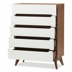 Baxton Studio Calypso Mid-Century 5-Drawer Dresser -Baxton Studio Sales unnamed file 4649