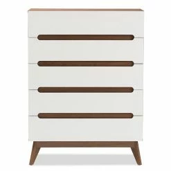 Baxton Studio Calypso Mid-Century 5-Drawer Dresser -Baxton Studio Sales unnamed file 4650
