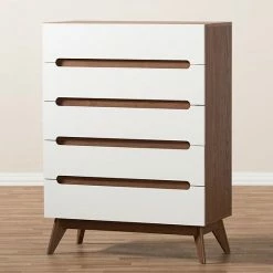 Baxton Studio Calypso Mid-Century 5-Drawer Dresser -Baxton Studio Sales unnamed file 4653