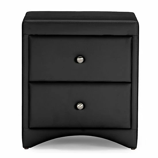 Baxton Studio Dorian Modern Nightstand White 2 Baxton Studio Dorian Modern Nightstand White - Image 2