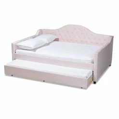 Baxton Studio Perry Daybed & Trundle Light Pink 19 Baxton Studio Perry Daybed & Trundle Light Pink -Baxton Studio Sales unnamed file 468
