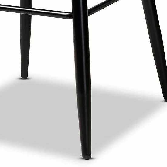 Baxton Studio Catherine Bar Stool 4-piece Set Tan Black 4 Baxton Studio Catherine Bar Stool 4-piece Set Tan Black - Image 4