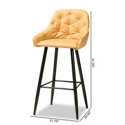 Baxton Studio Catherine Bar Stool 4-piece Set Tan Black 15 Baxton Studio Catherine Bar Stool 4-piece Set Tan Black -Baxton Studio Sales unnamed file 4703