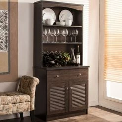 Baxton Studio Agni Hutch Kitchen Cabinet