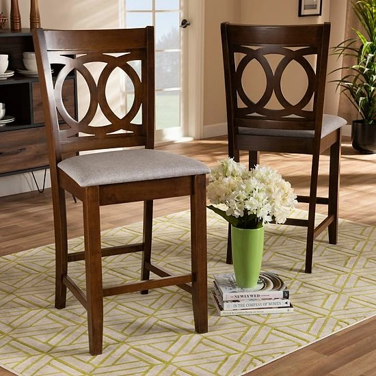 Baxton Studio Lenoir Counter Stool 2-piece Set 2 Baxton Studio Lenoir Counter Stool 2-piece Set - Image 2