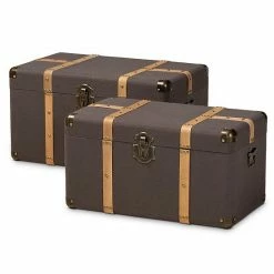 Baxton Studio Stephen Storage Trunk 2-piece Set