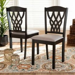 Baxton Studio Delilah Dining Chair 2-piece Set Gray Dark Brown 13 Baxton Studio Delilah Dining Chair 2-piece Set Gray Dark Brown -Baxton Studio Sales unnamed file 473