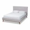 Baxton Studio Erlend Queen Bed Charcoal