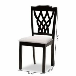 Baxton Studio Delilah Dining Chair 2-piece Set Gray Dark Brown 15 Baxton Studio Delilah Dining Chair 2-piece Set Gray Dark Brown -Baxton Studio Sales unnamed file 475