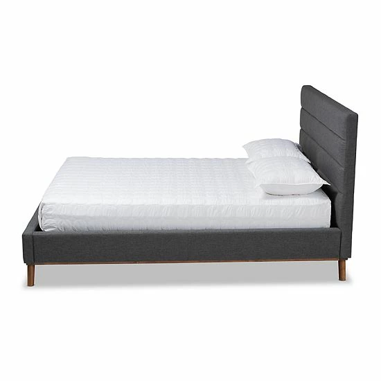 Baxton Studio Erlend Queen Bed Charcoal 6 Baxton Studio Erlend Queen Bed Charcoal - Image 6