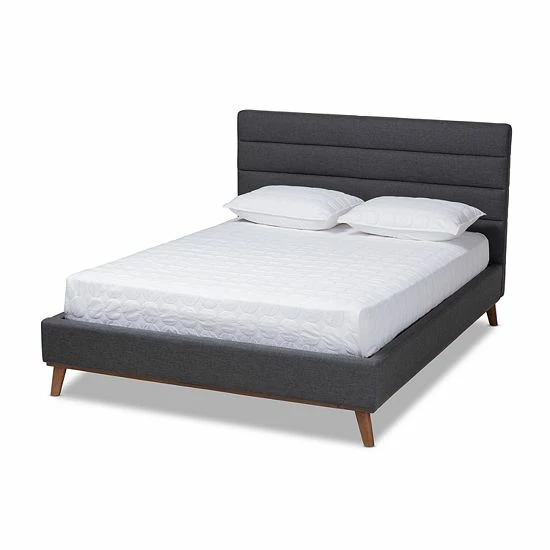Baxton Studio Erlend Queen Bed Charcoal 8 Baxton Studio Erlend Queen Bed Charcoal - Image 8