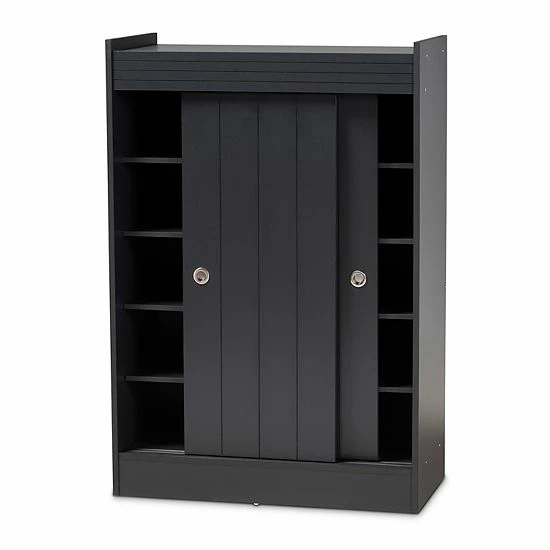 Baxton Studio Leone Shoe Cabinet 7 Baxton Studio Leone Shoe Cabinet - Image 7