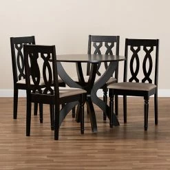 Baxton Studio Mona Dining Table & Chair 5-piece Set Gray Walnut Brown 18 Baxton Studio Mona Dining Table & Chair 5-piece Set Gray Walnut Brown -Baxton Studio Sales unnamed file 4795