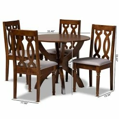 Baxton Studio Mona Dining Table & Chair 5-piece Set Gray Walnut Brown 19 Baxton Studio Mona Dining Table & Chair 5-piece Set Gray Walnut Brown -Baxton Studio Sales unnamed file 4796