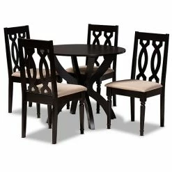 Baxton Studio Mona Dining Table & Chair 5-piece Set Gray Walnut Brown 20 Baxton Studio Mona Dining Table & Chair 5-piece Set Gray Walnut Brown -Baxton Studio Sales unnamed file 4797