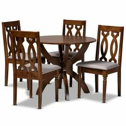 Baxton Studio Mona Dining Table & Chair 5-piece Set Gray Walnut Brown 21 Baxton Studio Mona Dining Table & Chair 5-piece Set Gray Walnut Brown -Baxton Studio Sales unnamed file 4798