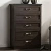 Baxton Studio Colburn 5-Drawer Tallboy Dresser