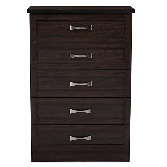 Baxton Studio Colburn 5-Drawer Tallboy Dresser 3 Baxton Studio Colburn 5-Drawer Tallboy Dresser - Image 3