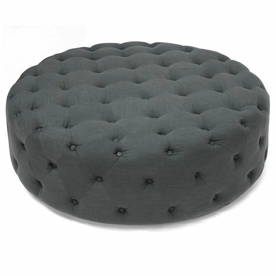 Baxton Studio Cardiff Ottoman Beige 3 Baxton Studio Cardiff Ottoman Beige - Image 3