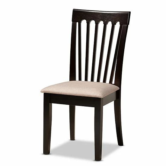 Baxton Studio Nellie Brown 5-Piece Dining Set 3 Baxton Studio Nellie Brown 5-Piece Dining Set - Image 3