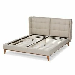 Baxton Studio Gretchen Queen Bed Gray Walnut Brown 12 Baxton Studio Gretchen Queen Bed Gray Walnut Brown -Baxton Studio Sales unnamed file 4828