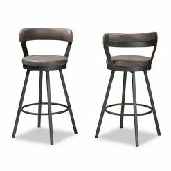 Baxton Studio Arcene Counter Stool 2-piece Set