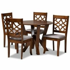 Baxton Studio Alisa Dining Table & Chair 5-piece Set Gray Dark Brown 18 Baxton Studio Alisa Dining Table & Chair 5-piece Set Gray Dark Brown -Baxton Studio Sales unnamed file 4864