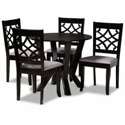 Baxton Studio Alisa Dining Table & Chair 5-piece Set Gray Dark Brown 19 Baxton Studio Alisa Dining Table & Chair 5-piece Set Gray Dark Brown -Baxton Studio Sales unnamed file 4865