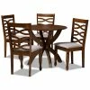 Baxton Studio Aspen Gray 5-Piece Dining Set