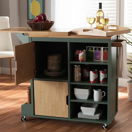 Baxton Studio Dorthy Kitchen Cart 6 Baxton Studio Dorthy Kitchen Cart - Image 6
