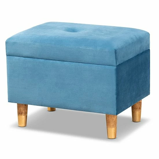 Baxton Studio Elias Storage Ottoman Blue Oak 11 Baxton Studio Elias Storage Ottoman Blue Oak - Image 11