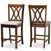 Baxton Studio Reneau Counter Stool 2-Piece Set