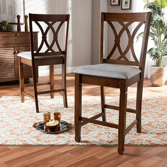 Baxton Studio Reneau Counter Stool 2-Piece Set 2 Baxton Studio Reneau Counter Stool 2-Piece Set - Image 2