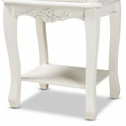 Baxton Studio Amalie White 2-Drawer Nightstand 11 Baxton Studio Amalie White 2-Drawer Nightstand -Baxton Studio Sales unnamed file 4934