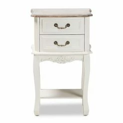 Baxton Studio Amalie White 2-Drawer Nightstand 13 Baxton Studio Amalie White 2-Drawer Nightstand -Baxton Studio Sales unnamed file 4936