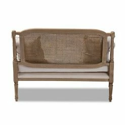 Baxton Studio Clemence Natural Loveseat 9 Baxton Studio Clemence Natural Loveseat -Baxton Studio Sales unnamed file 4939