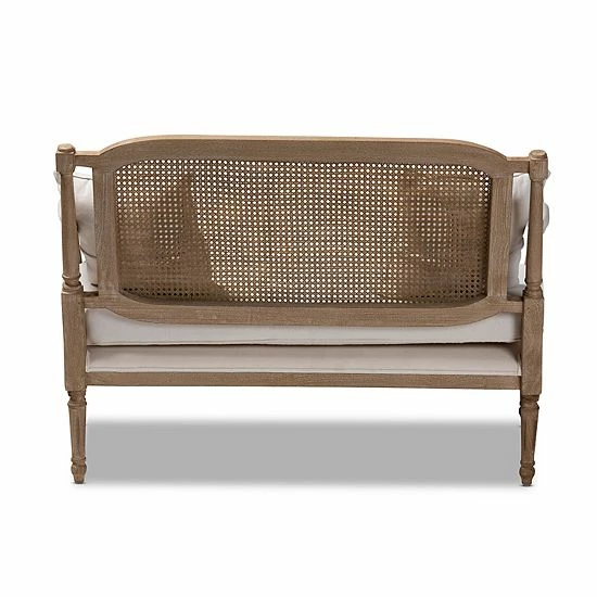 Baxton Studio Clemence Natural Loveseat 3 Baxton Studio Clemence Natural Loveseat - Image 3