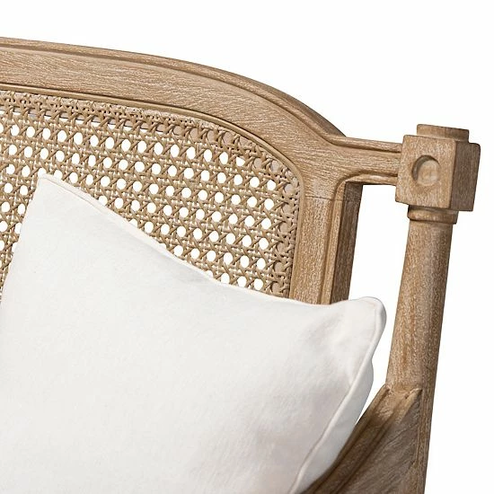 Baxton Studio Clemence Natural Loveseat 4 Baxton Studio Clemence Natural Loveseat - Image 4