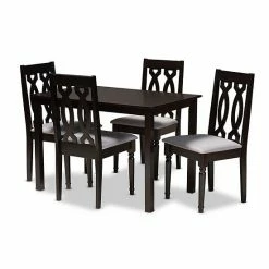 Baxton Studio Cherese 5-Piece Dining Set Beige Khaki -Baxton Studio Sales unnamed file 4949