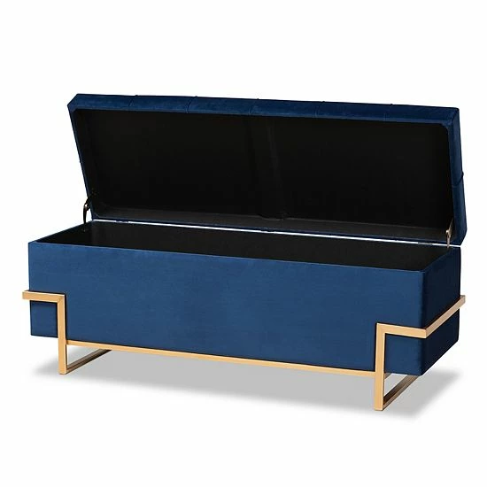 Baxton Studio Parker Storage Ottoman 2 Baxton Studio Parker Storage Ottoman - Image 2