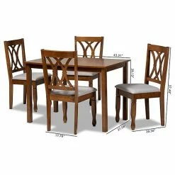 Baxton Studio Sefa Dining Table & Chair 5-piece Set 9 Baxton Studio Sefa Dining Table & Chair 5-piece Set -Baxton Studio Sales unnamed file 4997