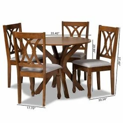 Baxton Studio Maya Dining Table & Chair 5-piece Set 13 Baxton Studio Maya Dining Table & Chair 5-piece Set -Baxton Studio Sales unnamed file 5004